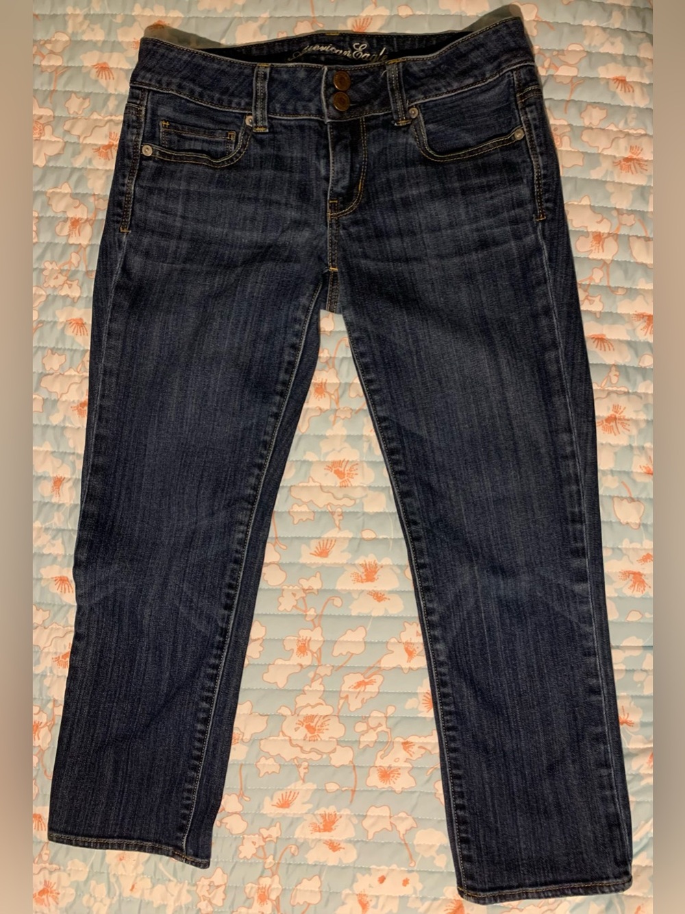 American Eagle Outfitters Dark Blue Straight Leg Jeans